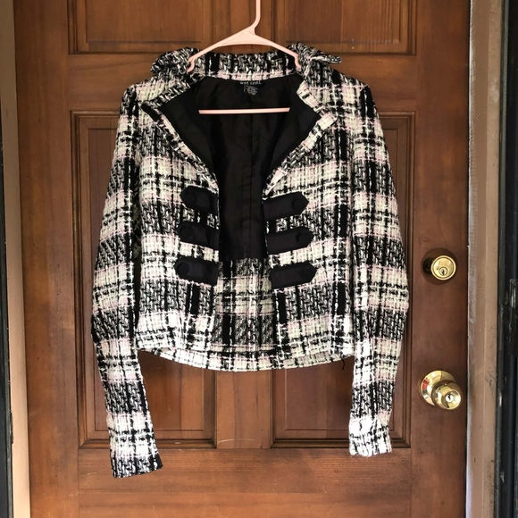 Wet Seal Jackets & Blazers - Wet Seal Black and White Tweed Blazer